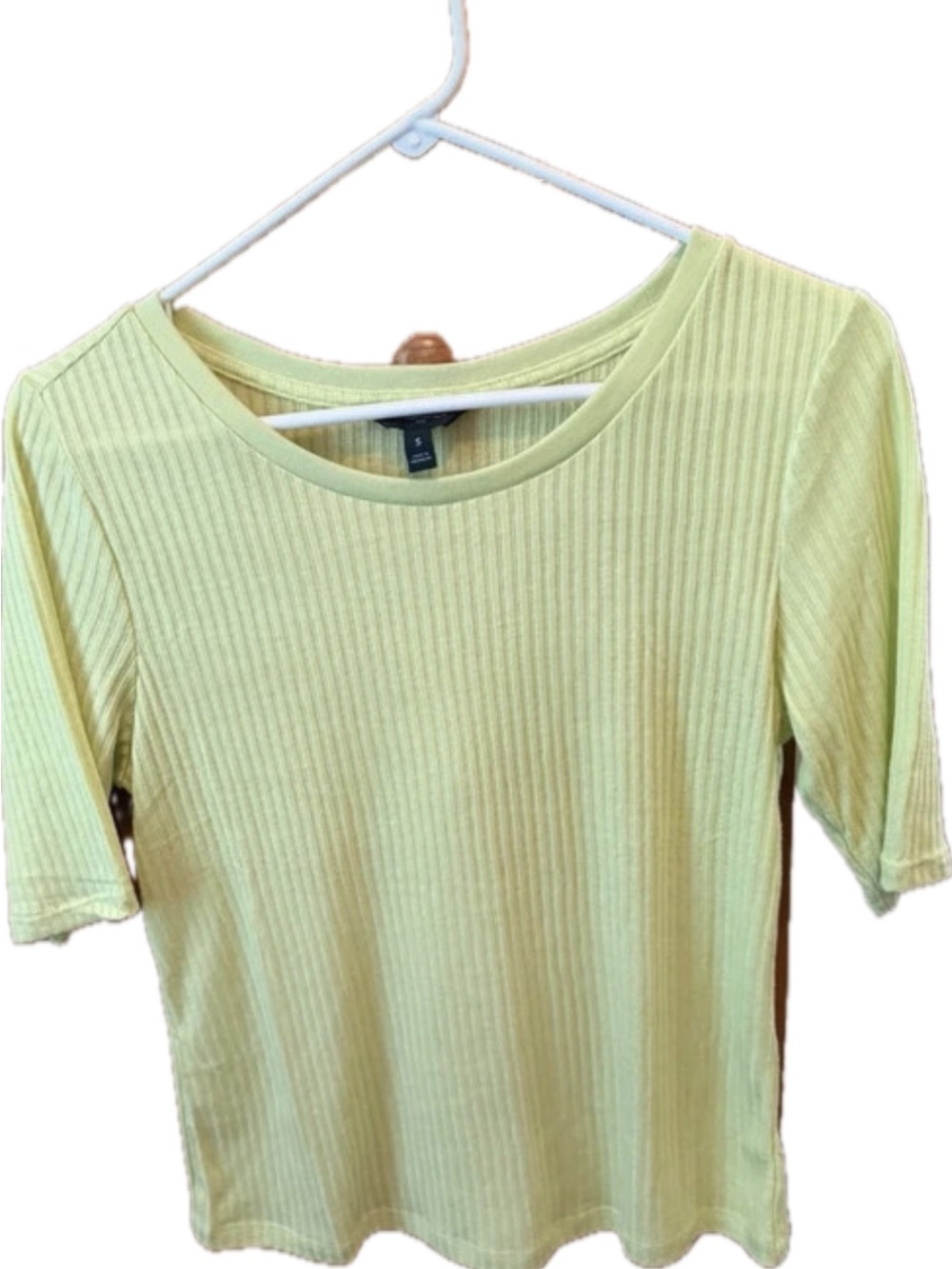 Banana republic Light Green Ribbed Short Sleeve Top